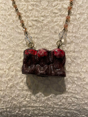 Hear, See, Say No Evil Monkey Necklace by Gina