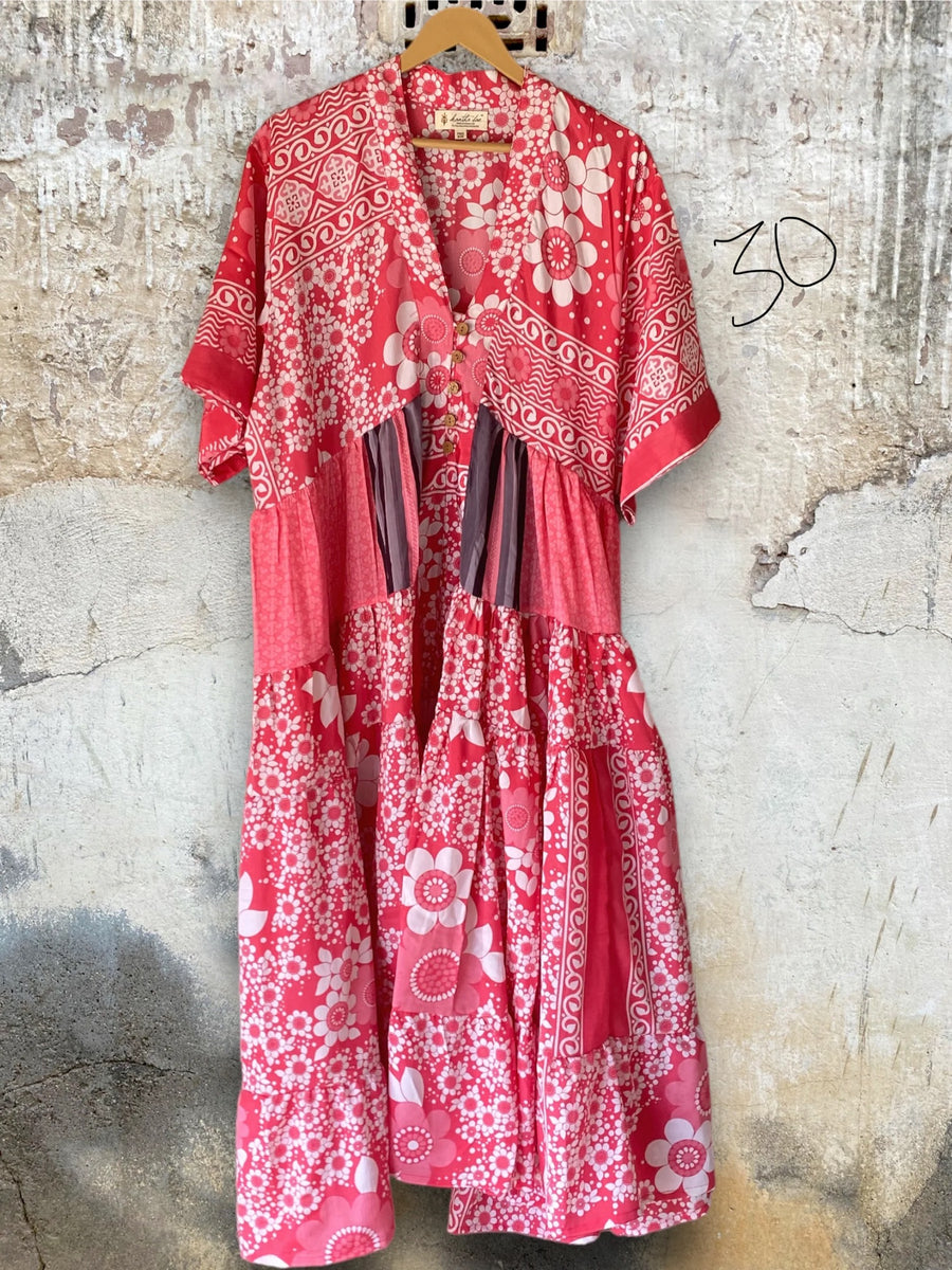 Rasgulla Sari Twilight Maxi Dress #30 by Kantha Bae