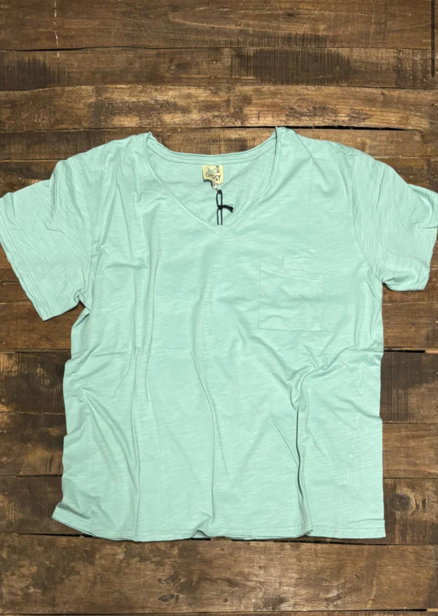 Solid Moon Dance V-Neck Tees by Jaded Gypsy