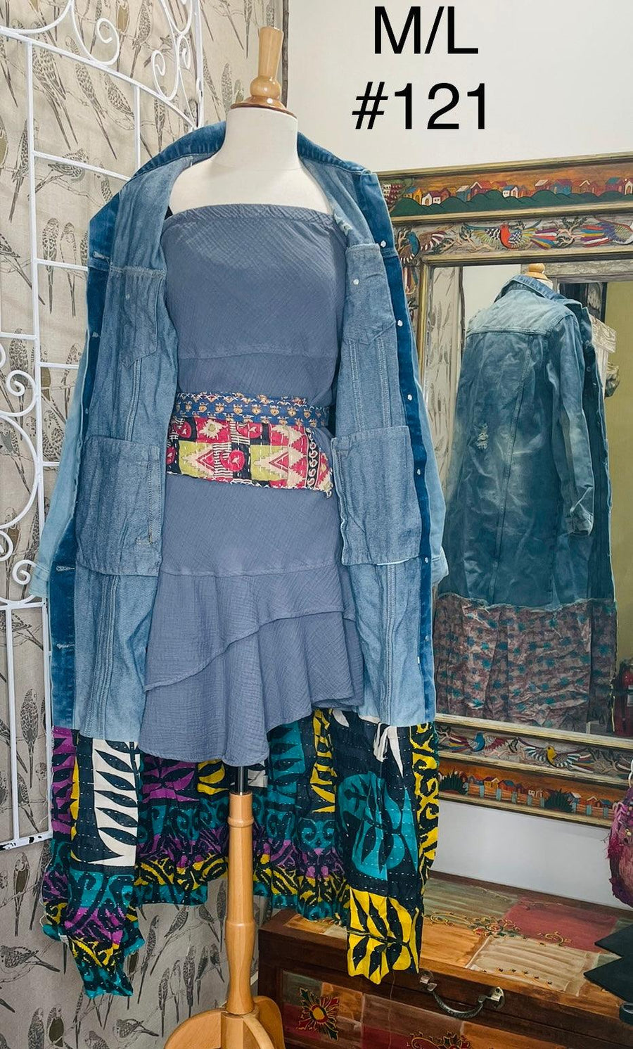 Upcycled Denim Kantha Coat by Kantha Bae - Robin Boutique-Boutique 
