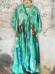 Rasgulla Sari Twilight Maxi Dress #45 by Kantha Bae
