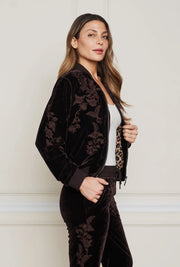 Velvet Embroidered Bomber Jacket by Paparazzi
