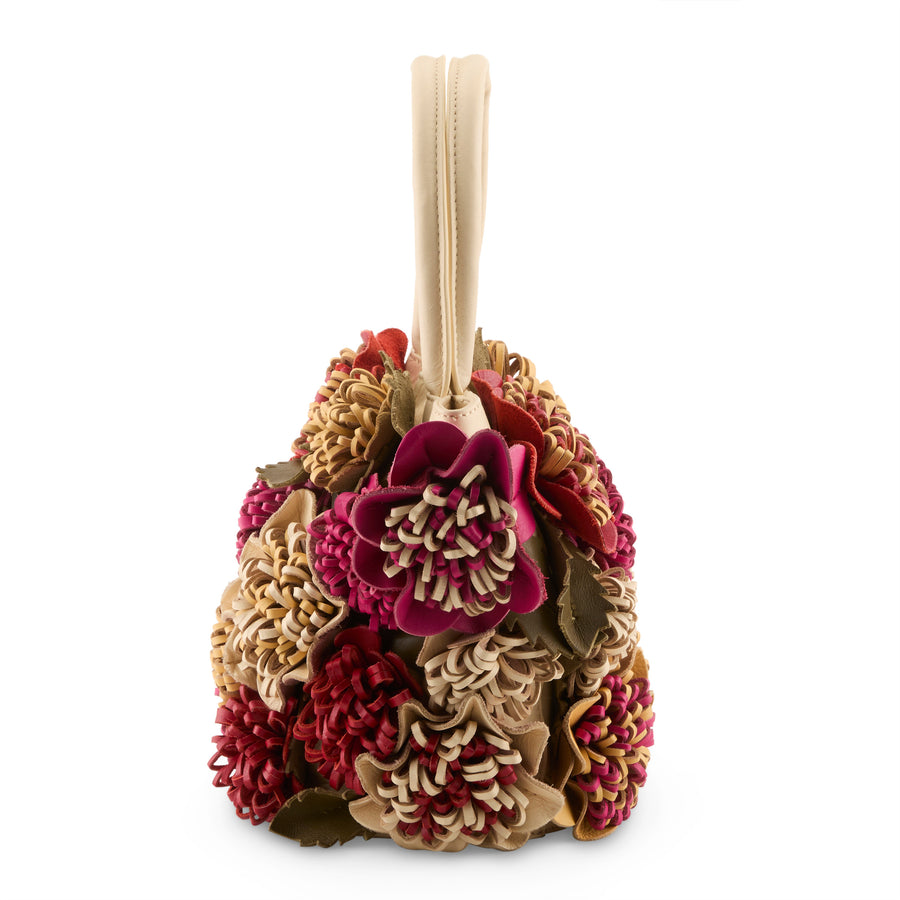L'Artiaste Hapi 3D Flower Leather Handbag Robin Boutique