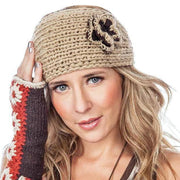 Knitted Headband W/Flower HB25 - Robin Boutique-Boutique 