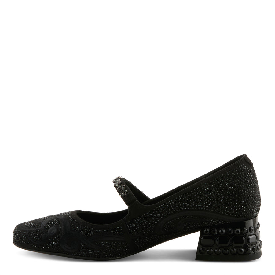 Side View of Icedelite Shoes in Black - Robin Boutique