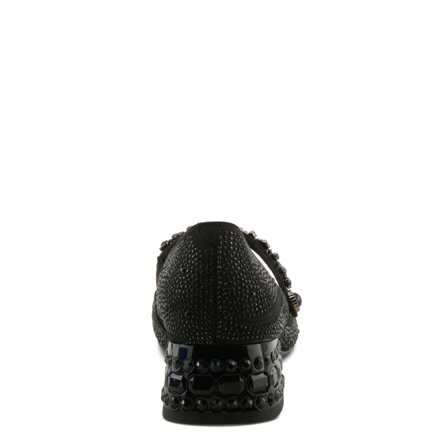 Back View of Icedelite Shoes in Black - Robin Boutique