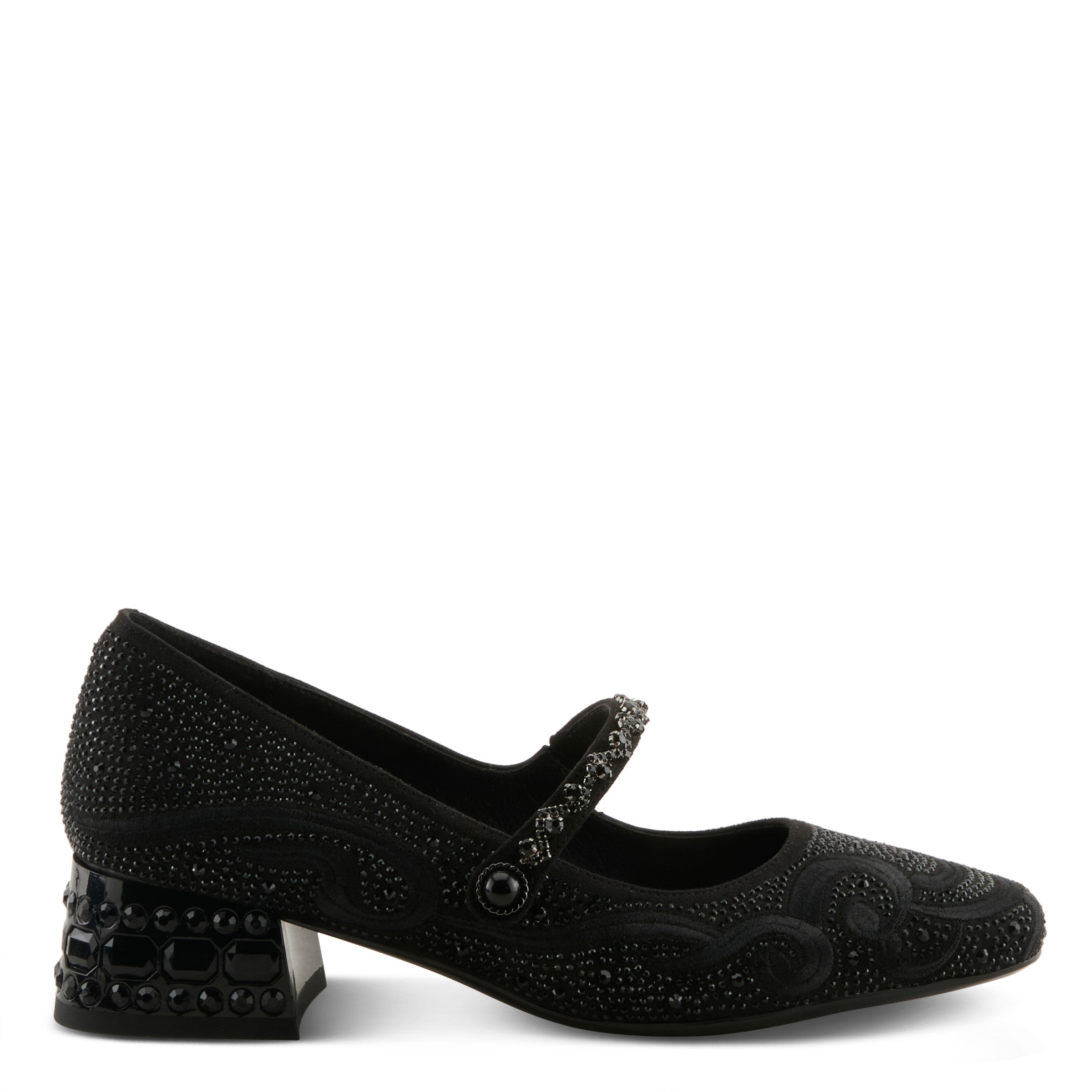 Side View of Icedelite Shoes in Black - Robin Boutique