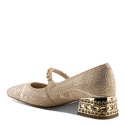 Side View of Icedelite Shoes in Gold - Robin Boutique