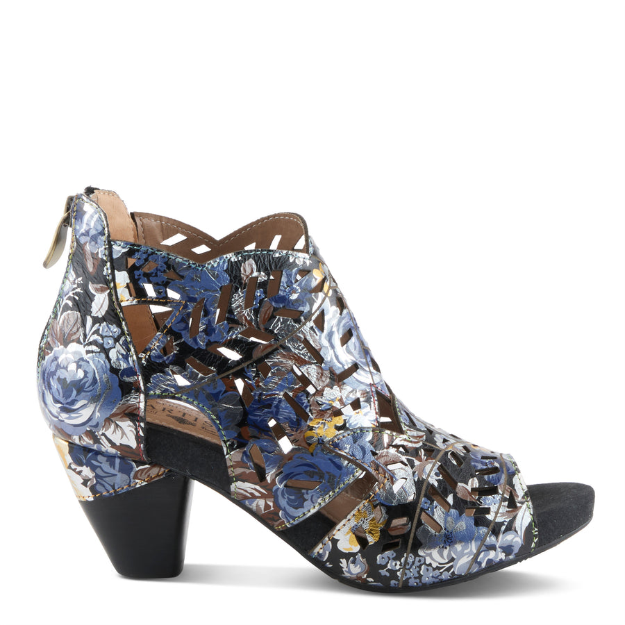 L'Artiste Icon-Met Tooled Leather Ankle Sandal Robin Boutique
