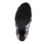 L'Artiste Icon-Met Tooled Leather Ankle Sandal Robin Boutique