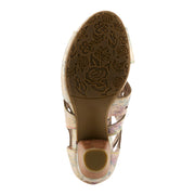 L'Artiste Icon-Met Tooled Leather Ankle Sandal Robin Boutique