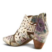 L'Artiste Icon-Met Tooled Leather Ankle Sandal Robin Boutique