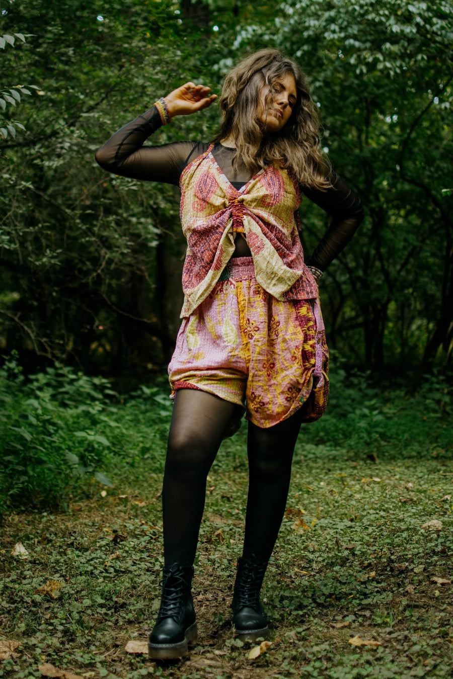 Silk Butterfly Shorts #06 by Kantha Bae
