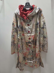 Reversible Raincoat with Maps and Castles Robin Boutique