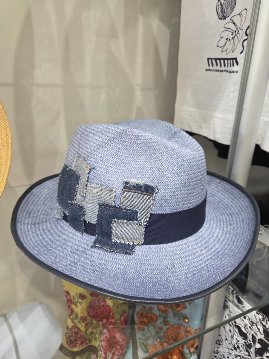 Levi -Denim Patchwork Fedora
