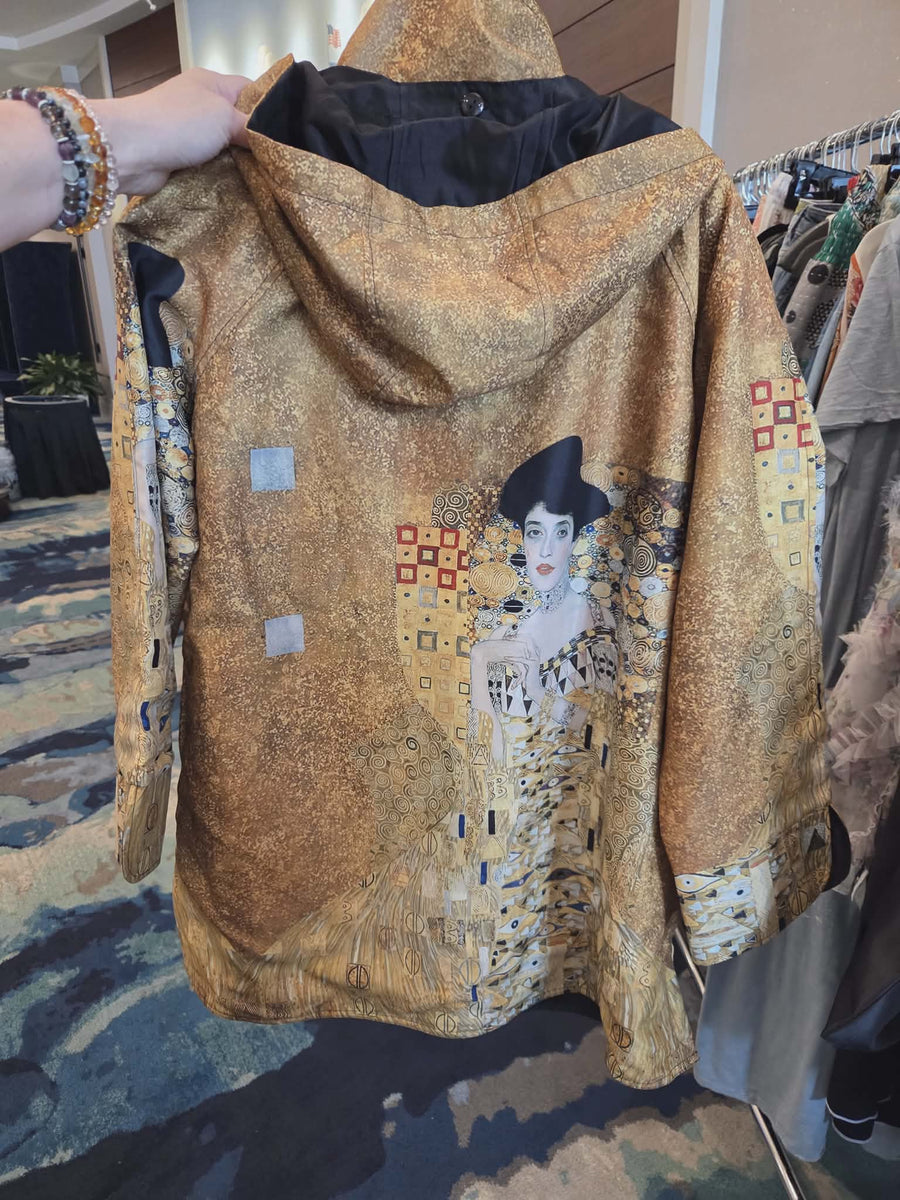 Reversible Raincoat with Geisha