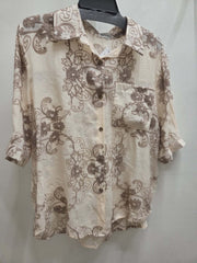Embroidered Button Front Blouse by Paparazzi