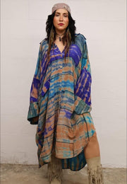 Crepe Sari Free To Be Longsleeve Maxi #016 by Kantha Bae