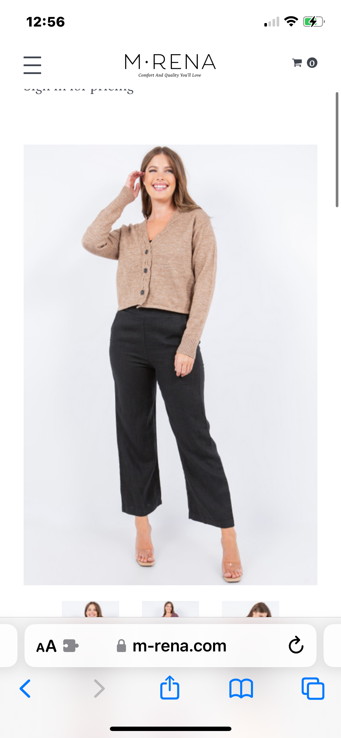 Button Cardigan in Camel by M Rena