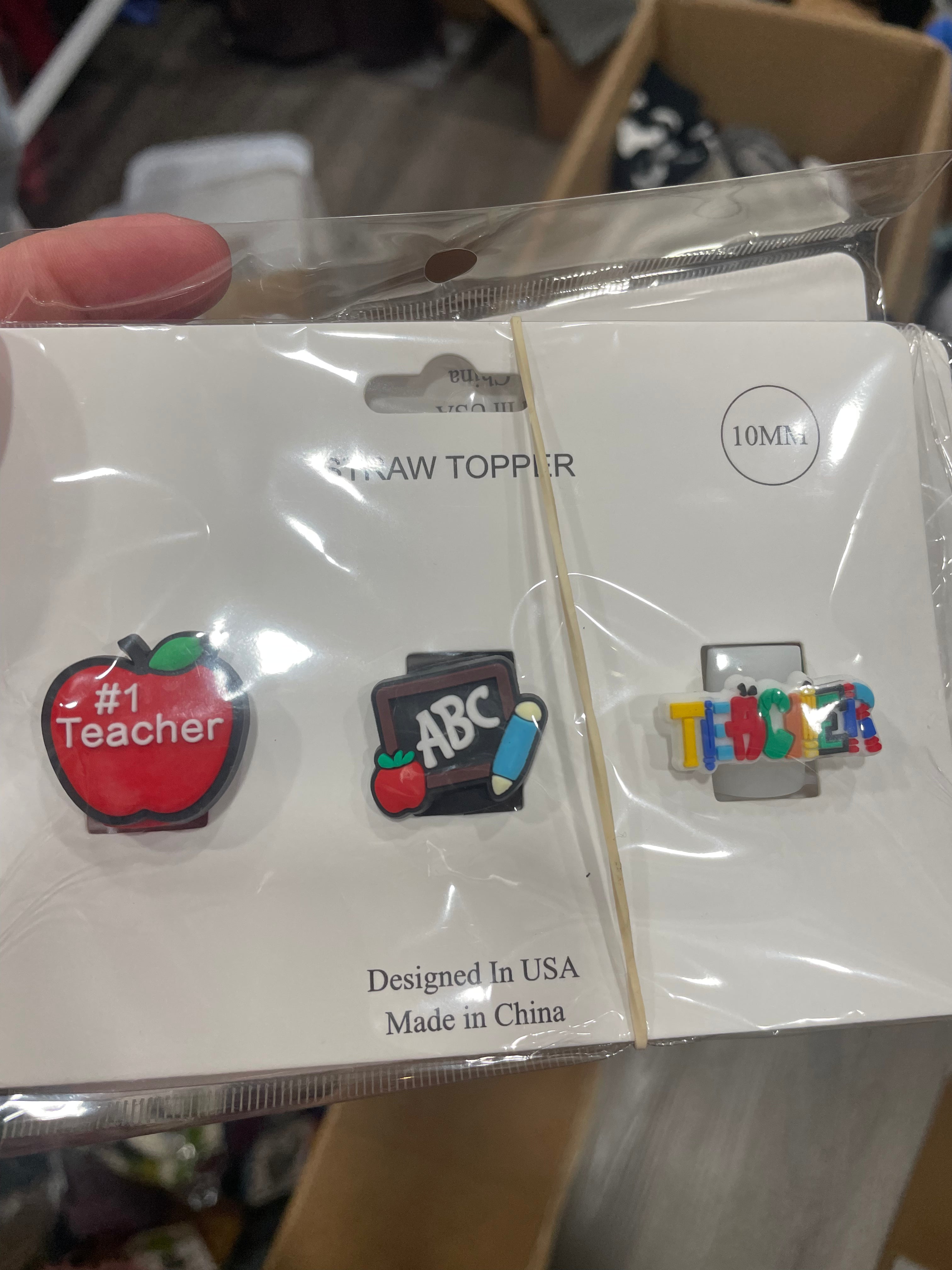 Additional view of Tumbler Straw Toppers from Robin Boutique.