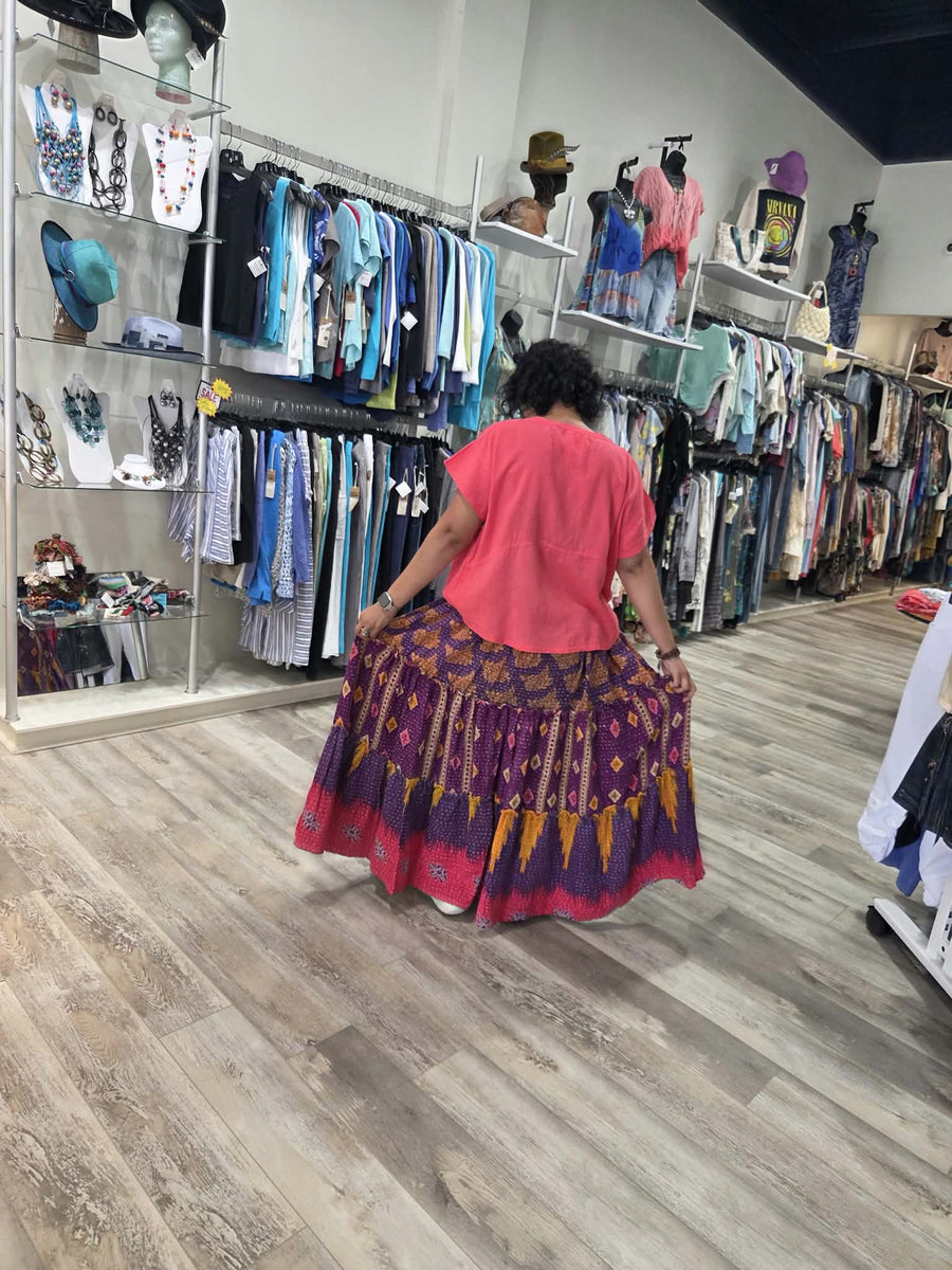 Pareo Kantha Monarch Maxi Skirt #160 by Kantha Bae