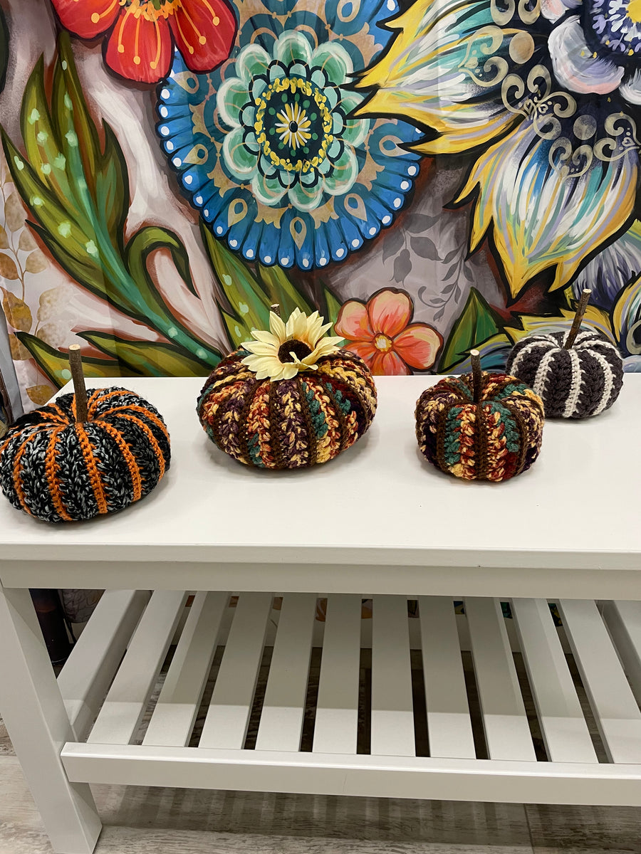 Harvest Crochet Charm Pumpkins
