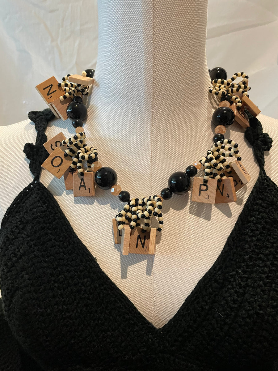Scrabble Tile Earrings by The Vintage Jewel