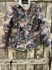 Reversible Floral Quilt Jacket by Creations