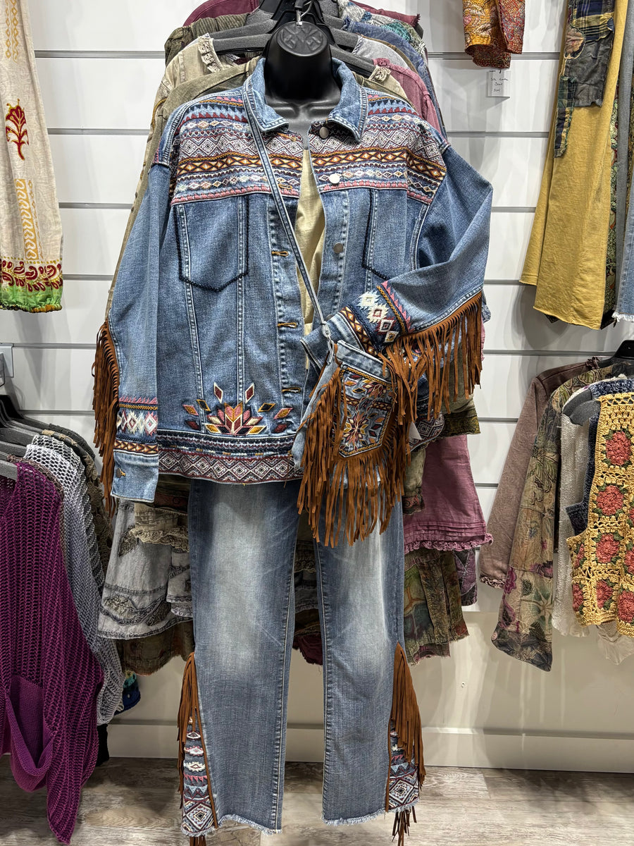 Aztec Fringe Jacket by Driftwood