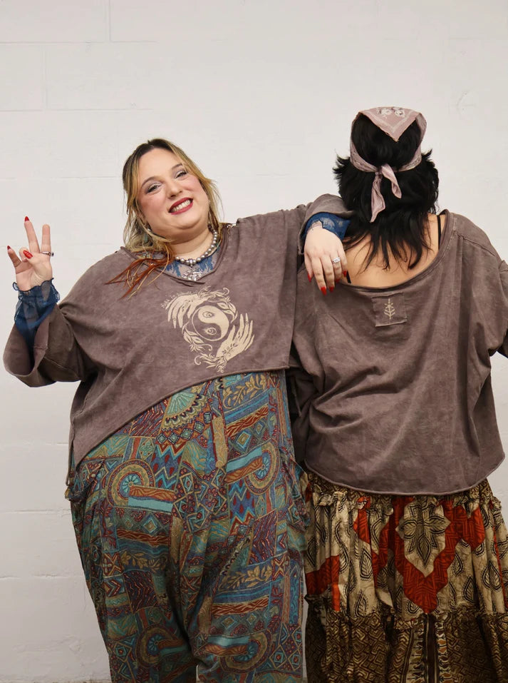 Dream Crop Tee Held In Balance by Kantha Bae