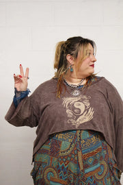 Dream Crop Tee Held In Balance by Kantha Bae
