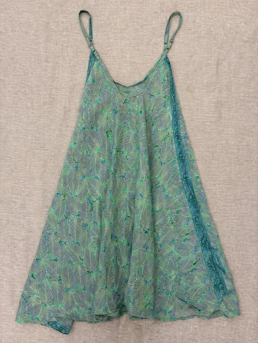 Rasgulla Sari Moonchild Mini Dress #007 by Kantha Bae