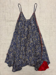 Rasgulla Sari Moonchild Mini Dress #225 by Kantha Bae