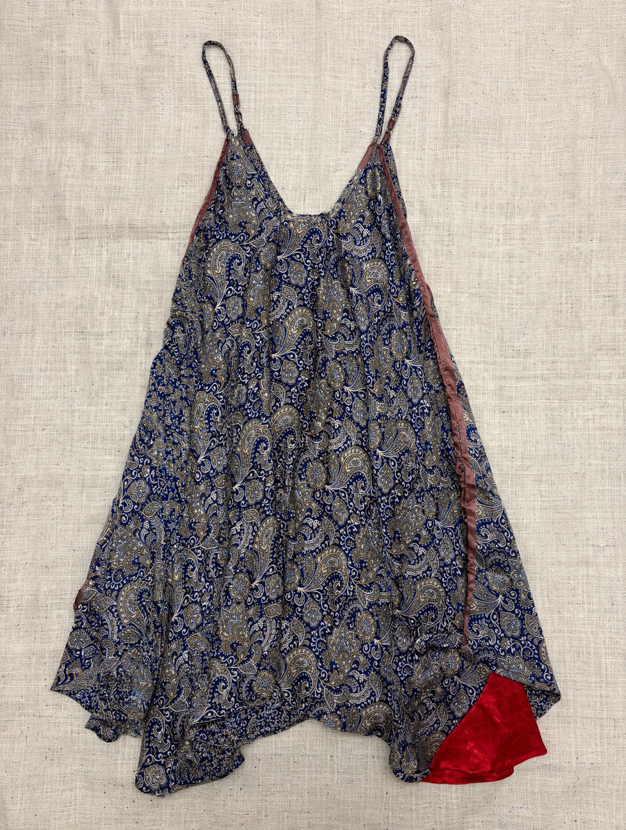 Rasgulla Sari Moonchild Mini Dress #225 by Kantha Bae