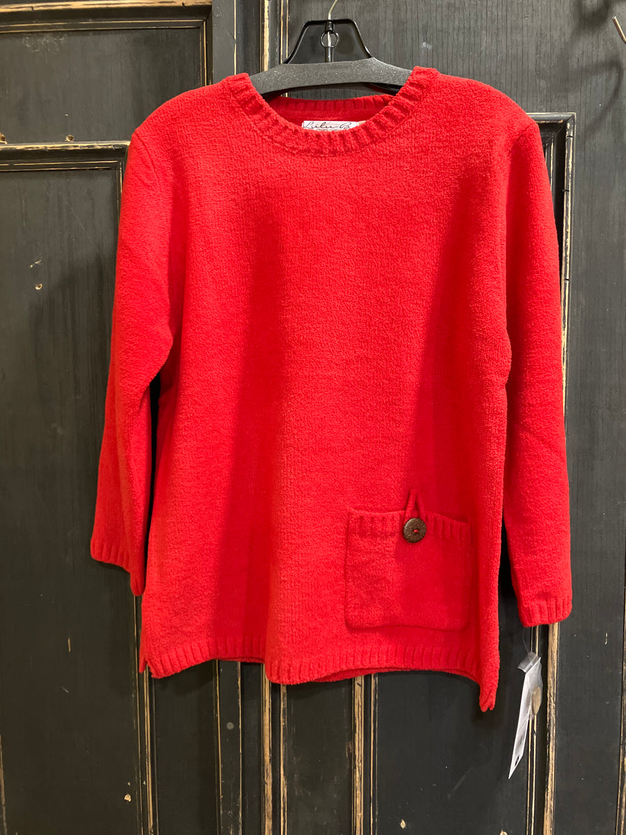 Additional view of 3/4 Sleeve Chenille Sweater by Lulu-B from Robin Boutique.