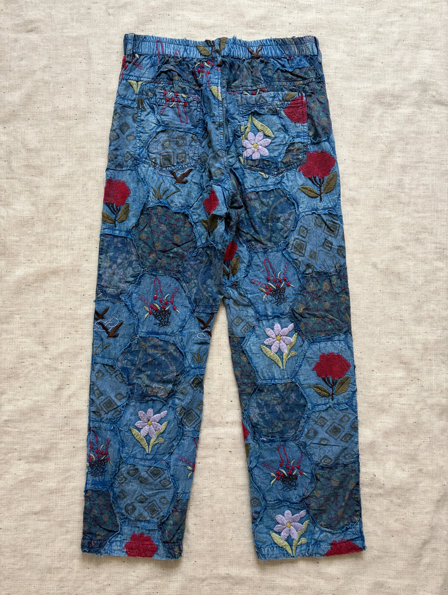 Garden Patchwork Denim Pants by The Paper Lace
