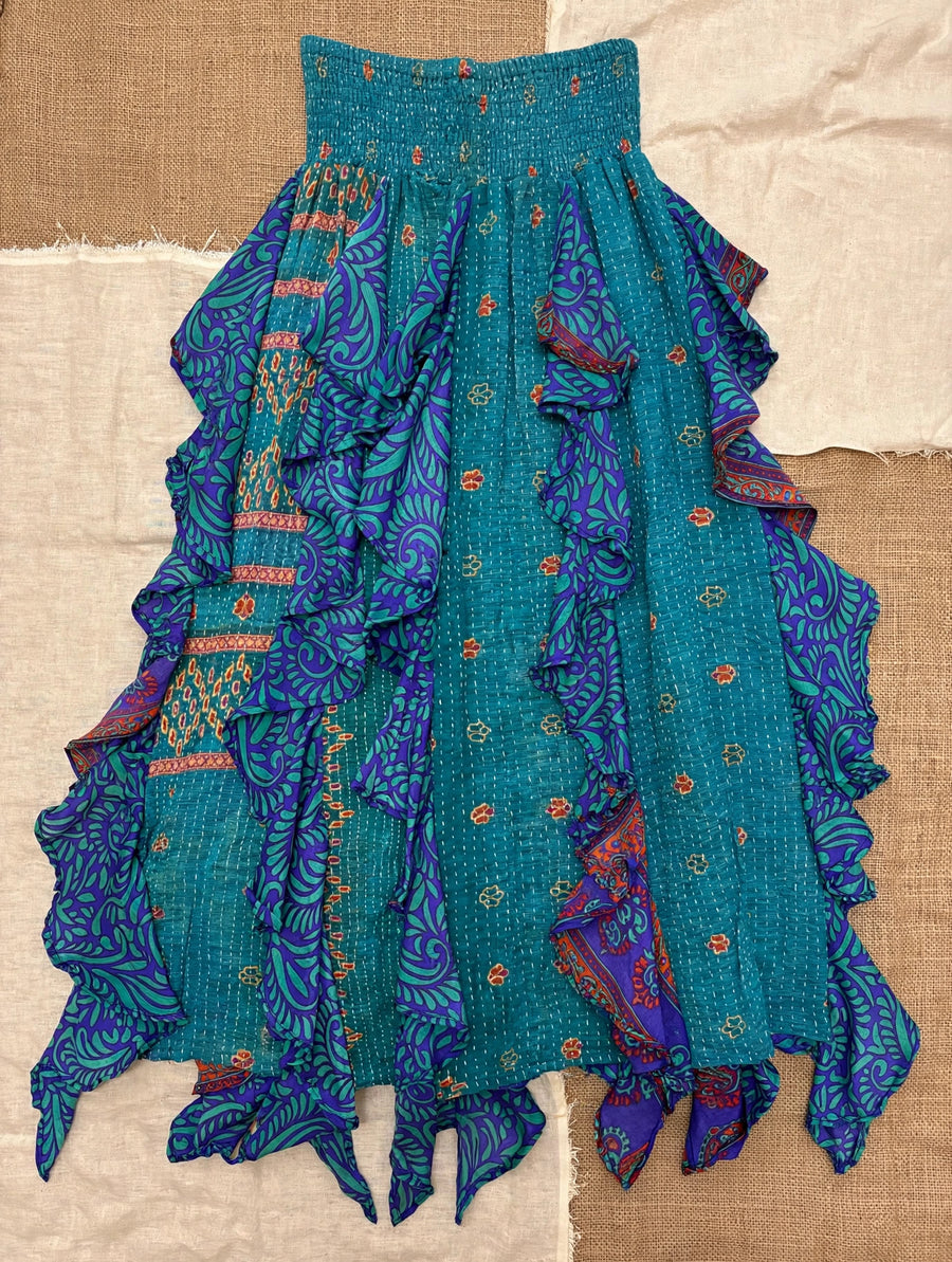 Pareo Kantha Willow Maxi Skirt #278 by Kantha Bae