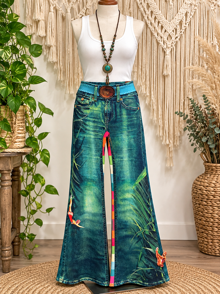 Tropical Paradise Flare Pants