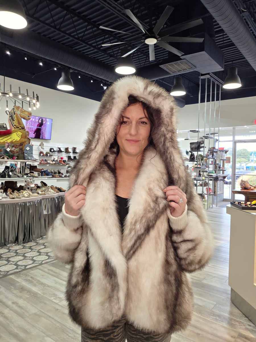 Winter Whisper Hooded Faux Fur Jacket By Azalea Wang