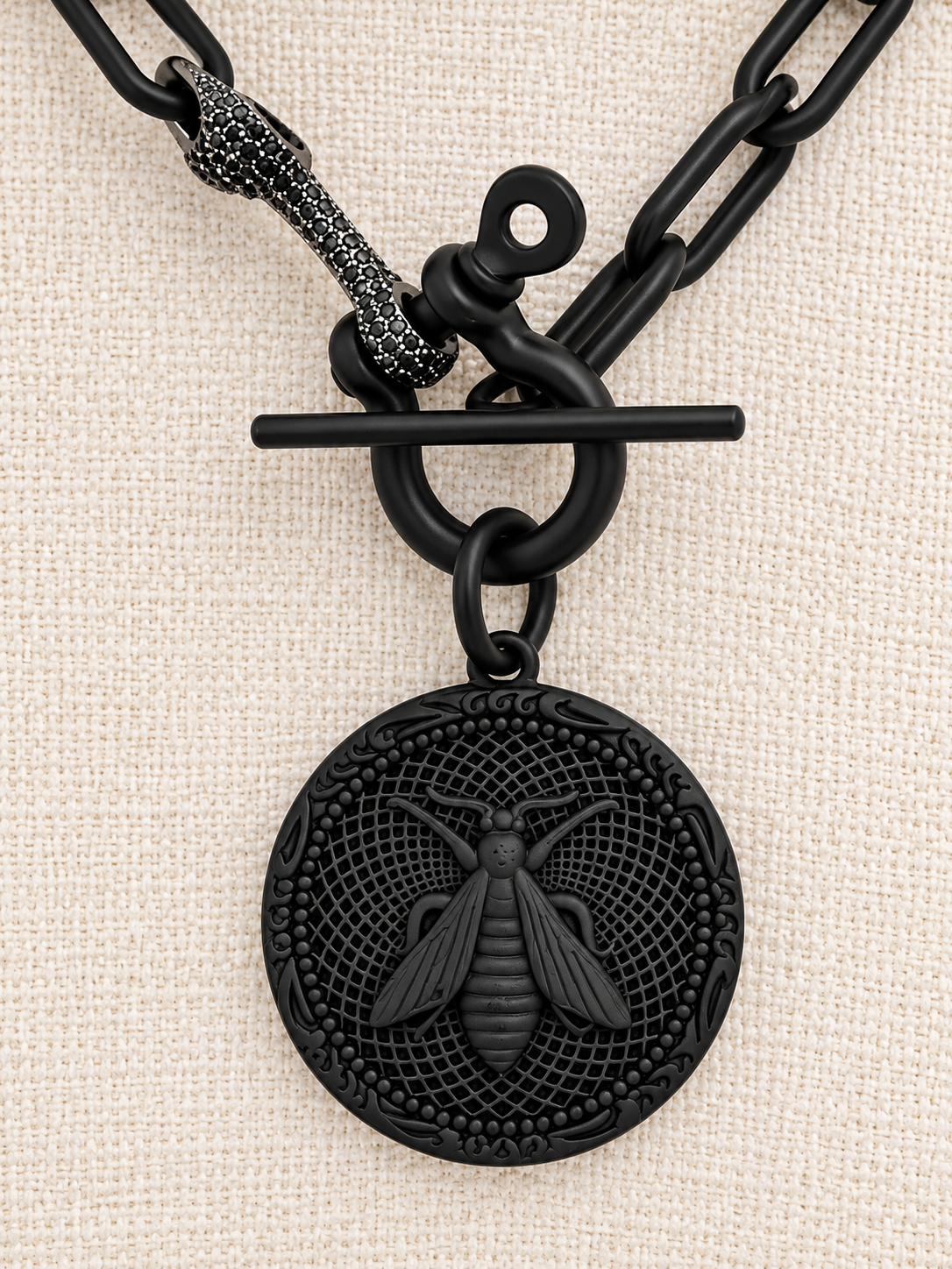 Midnight Bee Toggle Necklace
