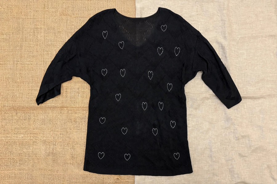 Rhinestone Knit Sweater Tunic by Compli K