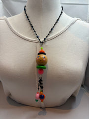 Wooden Button Head Necklace by The Vintage Jewel