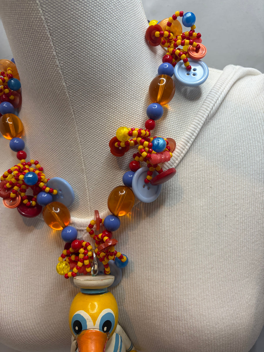Vintage Duck Puppet Toy Necklace by The Vintage Jewel