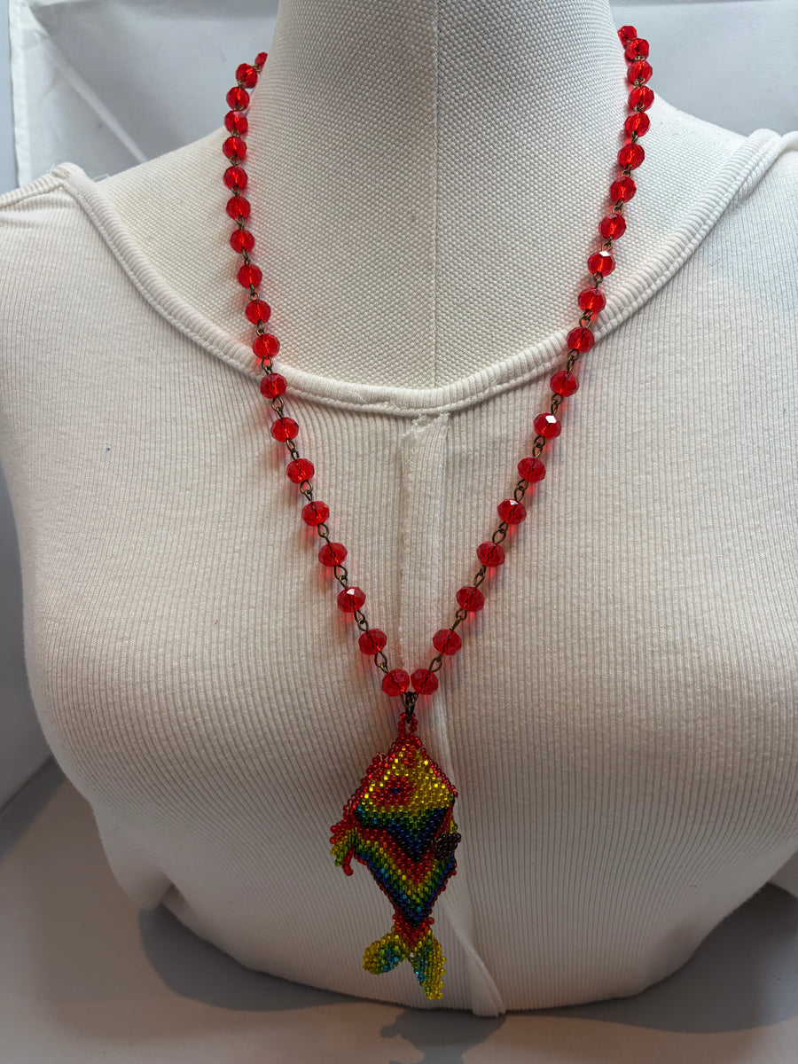 Rainbow Fish Necklace by The Vintage Jewel