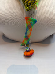 Carnival Mesh Statement Necklace in Orange Necklace by The Vintage Jewel