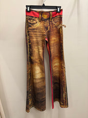 Flare Pants in Illusion Printed Look-Denim by IPNG Design