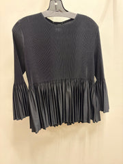 Bell Sleeve Pleated Peplum Top by EllyNDale