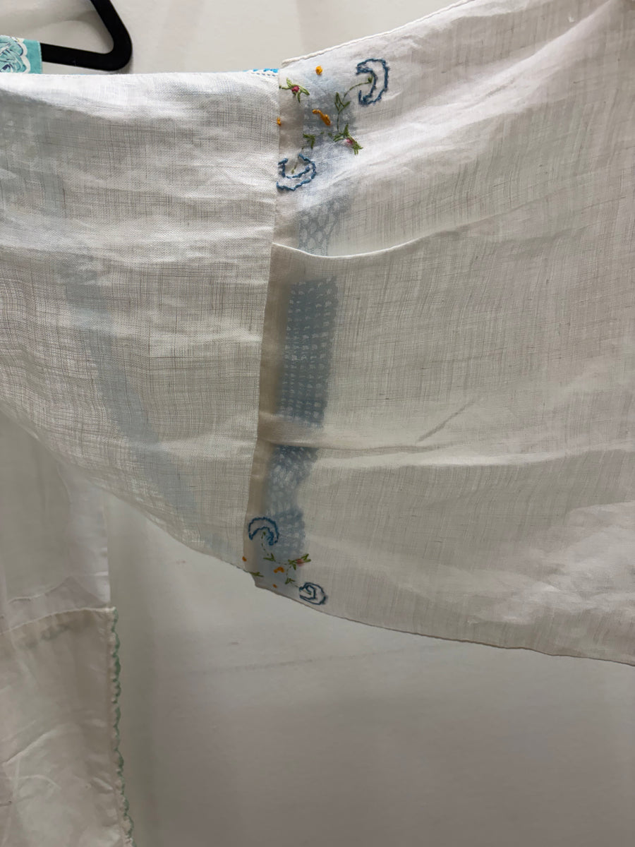 Vintage Hankie Patchwork Scarf #004
