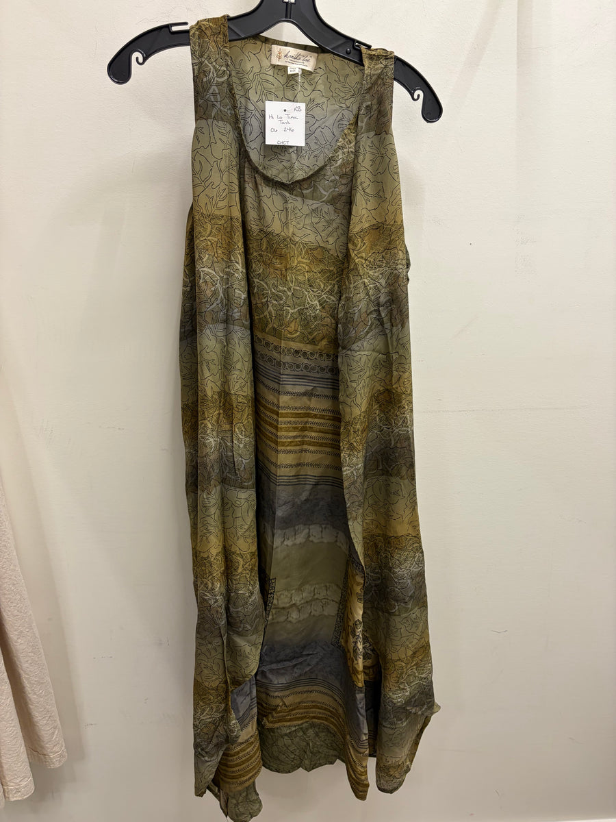 Silk Hi Lo Tunic Tank #246 by Kantha Bae