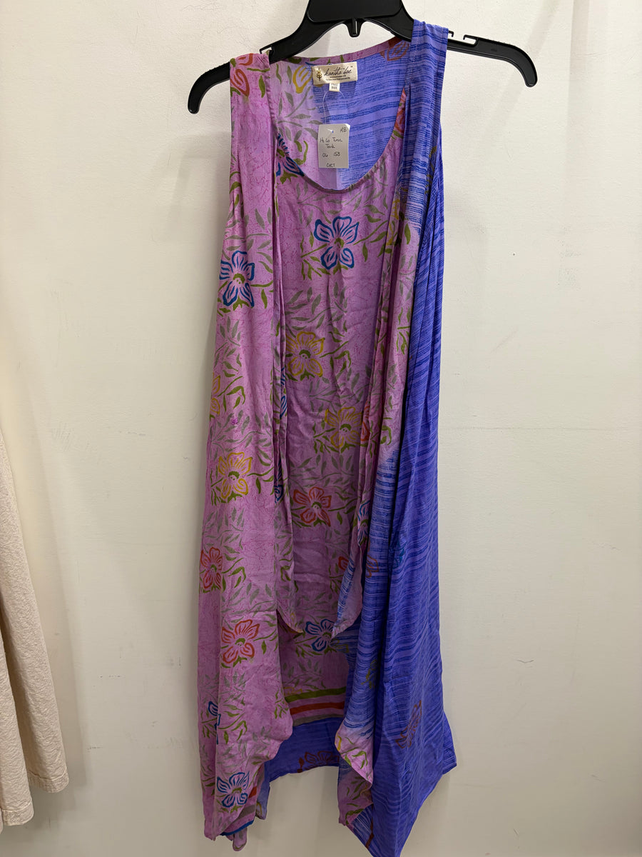 Silk Hi Lo Tunic Tank #158 by Kantha Bae